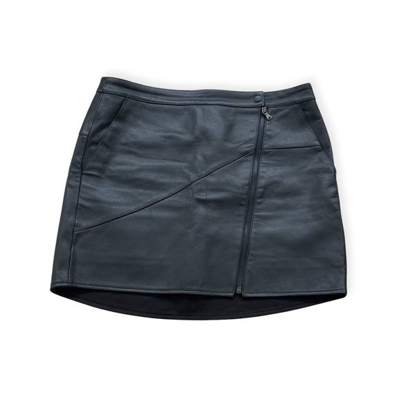 Tibi Dresses & Skirts - Tibi black classic leather mini skirt size 12